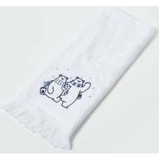Homescapes Cotton Polar Bear Christmas Tea Kitchen Towel White