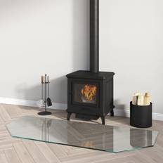 vidaXL Fireplace Glass Plate Hexagon 120x50 cm