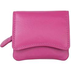 Cerise Pink Primehide Small Leather Purse Wallet - RFID Blocking - Verona Collection