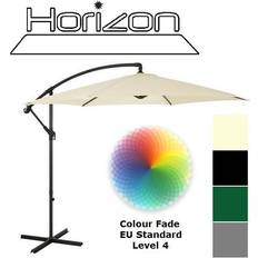 Horizon 3m Cantilever Natural Parasol Hanging Banana Garden