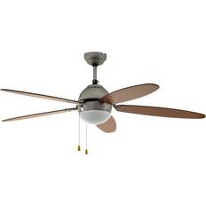 Remote Control Ceiling Fan & Light Satin Nickel