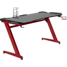 Homcom Ergonomic Gaming Desk Black/Red, 1420x660x860mm