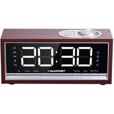 Blaupunkt CR60BT Bluetooth Radio Alarm Clock, brown wood