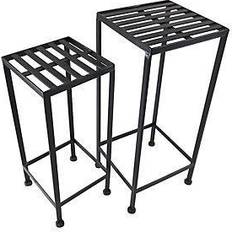 Santa's Workshop Black Iron Plant Stands Set Santasworkshop