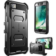 i-Blason Apple iPhone 7 Armorbox Series Fullbody Protection Case with Screen and Holster Black (75 Quill Black