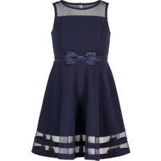 Calvin Klein Big Girl's Illusion Mesh-Hem Dress - Navy