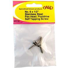 W4 Self Tapping Stainless Steel Screws Pan Head No. 6