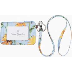 Vera Bradley Zip ID Lanyard in ReActive Sunflower Sky Floral