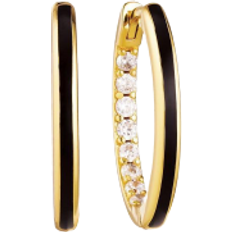 Sif Jakobs Ellera Grande Earrings - Gold/Black/Transparent