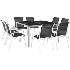 vidaXL 3073469 Patio Dining Set, 1 Table incl. 8 Chairs