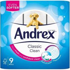 Andrex Toilet & Household Papers Andrex Toilet Rolls Classic Clean 2-Ply 124x103mm 200