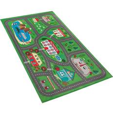 Beliani Kids Rug Carpet City Town Theme Toy Car Mat Playroom