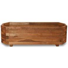 Blooma Brown Wooden Trough 58.5Cm