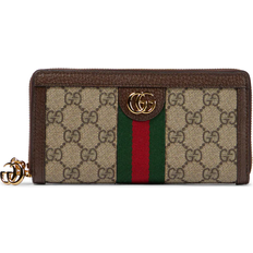 Gucci Note Compartments Wallets Gucci Ophidia GG Zip Around Wallet - Beige
