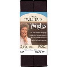 Wrights Twill Tape 1"X2yd-Black -117-307-031
