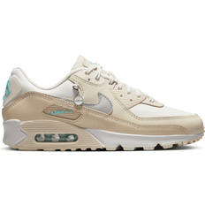 Beige - Nike Air Max 90 - Women Shoes Nike Air Max 90 W - Phantom/Shimmer/Pearl White/Metallic Silver