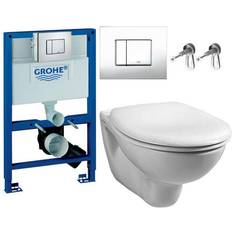 Grohe 38526 Rapid 0.82m Dual Flush Cistern Frame 38732 Cosmo Plate & Toilet Pan