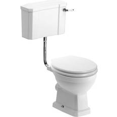 Signature Aphrodite Low Level Toilet with Lever Cistern Satin White Ash Soft Close Seat