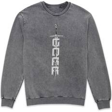 Marvel Thor Love and Thunder Gorr Sword Sweatshirt Black Acid Wash XS