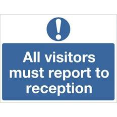 Safety Sign 450x600mm All Visitors Must Report To