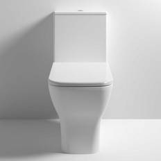 Toilets Nuie Ava Close Coupled Rimless Toilet Push Button Cistern Soft Close Seat