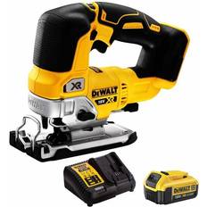 Dewalt Battery Jigsaws Dewalt DCS334N 18V Brushless Top Handle Jigsaw with 1 x 4.0Ah Battery & Charger:18V