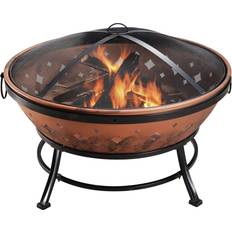 Teamson Home Large 89cm Round Wood Burning Fire