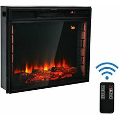 Costway Gymax Recessed Electric Fireplace Adjustable 1000W/2000W Fireplace Heater Dual Control