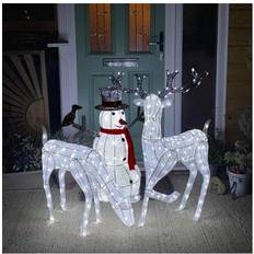 White Night Lights Monster Shop - Light up Reindeer Stag, Doe and Snowman Night Light