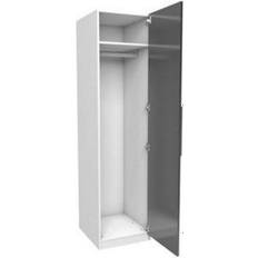 B&Q Darwin Gloss Anthracite & White Chipboard & High-Density Fibreboard (Hdf) 1 Door Single Wardrobe (H)2004mm (W)500mm (D)566mm