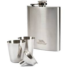 Trespass Dramcask Stainless Steel Hip Flask - Grey Hip Flask