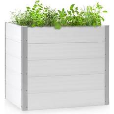 Blumfeldt Nova Grow Raised Planter wpc Wood Look White