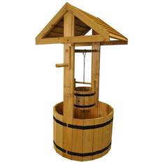 Selections Large Wooden Wishing Well Garden Planter