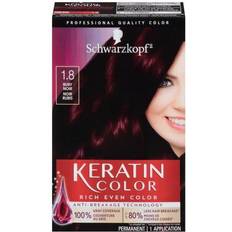 Schwarzkopf Keratin Color Permanent Hair Color Cream, 1.8 Ruby Noir