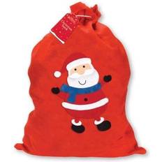 Large Red Traditional Christmas Xmas Sack Father Christmas Design 60cm x 50cm