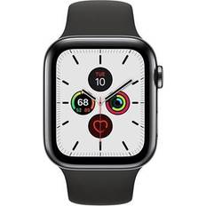 Apple eSIM - iPhone Smartwatches Apple Watch Series 5 Cellular 44mm Stainless Steel Case with Sport Band