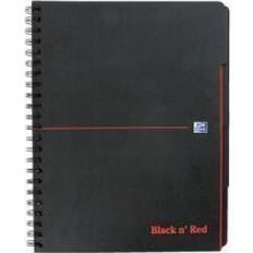 Hamelin Oxford Black n Red Project Book A4 Hardback Wirebound Ruled