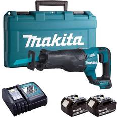 Makita Battery Reciprocating Saws Makita DJR187Z 18V Brushless Reciprocating Saw with 2 x 5.0Ah Batteries & Charger in Case:18V