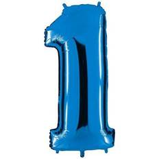 Grabo Balloon Number in Blue XXL riesenzahl 100cm For Birthday Anniversary & Co Nine Party Present Decoration Foil Balloon Balloon Happy Birthday