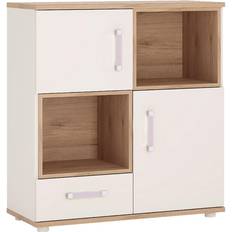 Furniture To Go 4 KIDS 2 Door 1 Drawer Cupboard with 2 Open Lilac Handles