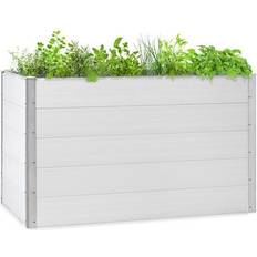 Blumfeldt Nova Grow Raised Planter wpc Wood Look White