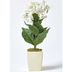 Homescapes Small Cream Artificial Hydrangea Flower Artificial Plant