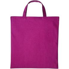 Solid Colours Fabric Tote Bags Nutshell Cotton Short Handle Shopper