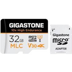 Gigastone [10x High Endurance] Industrial 32GB MLC Micro SD Card, 4K Video Recording, Security Cam, Dash Cam, Surveillance Compatible 95MB/s, U3