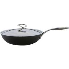 Induction Wok Pans Circulon Style with lid 30 cm