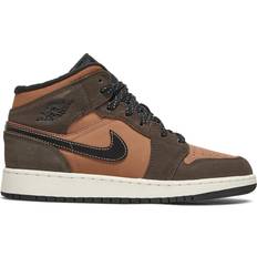 Nike Air Jordan 1 Mid SE GS - Dark Chocolate/Crimson Bliss