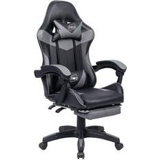 Neo Grey Sport Racing Gaming Office Chair With Footrest