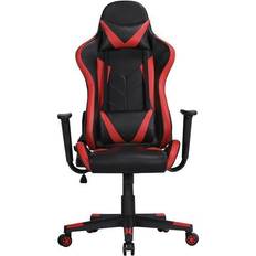 Yaheetech Ergonomic Gaming Chair Racing Style Office Chair High Back PU Leather Desk Chair Executive Computer Chairs with Lumbar Support black/red