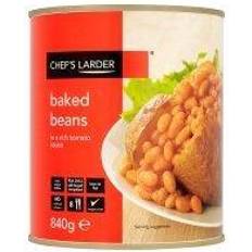 Chef's Larder Baked Beans Rich Tomato Sauce 840g