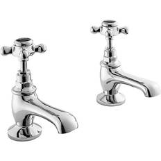 Bayswater Crosshead Hex Basin Taps Pair